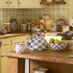 Violet Check 3 Quart Tea Kettle