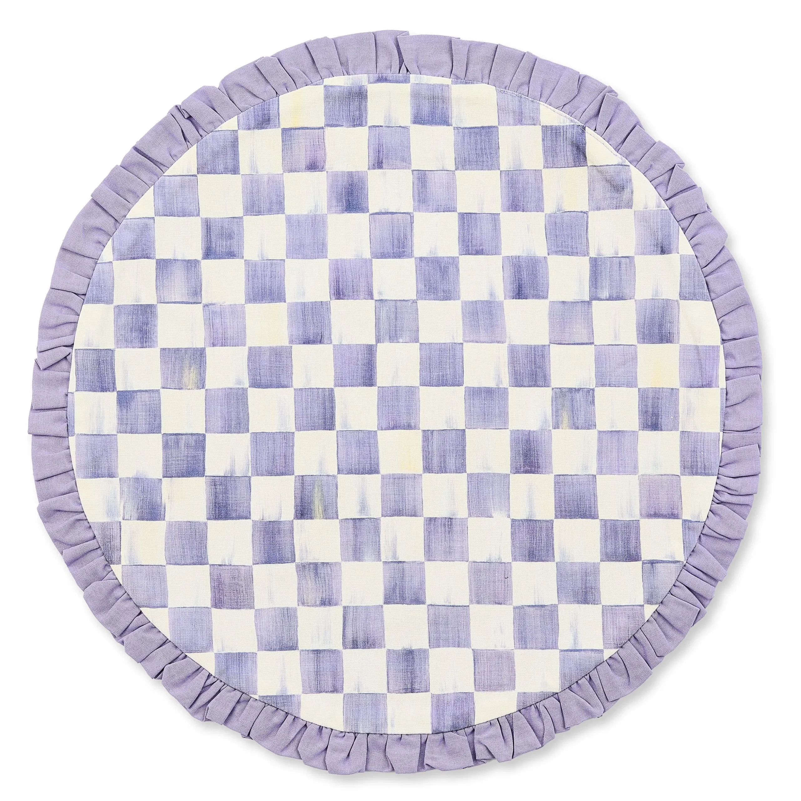 Violet Check Round Placemat