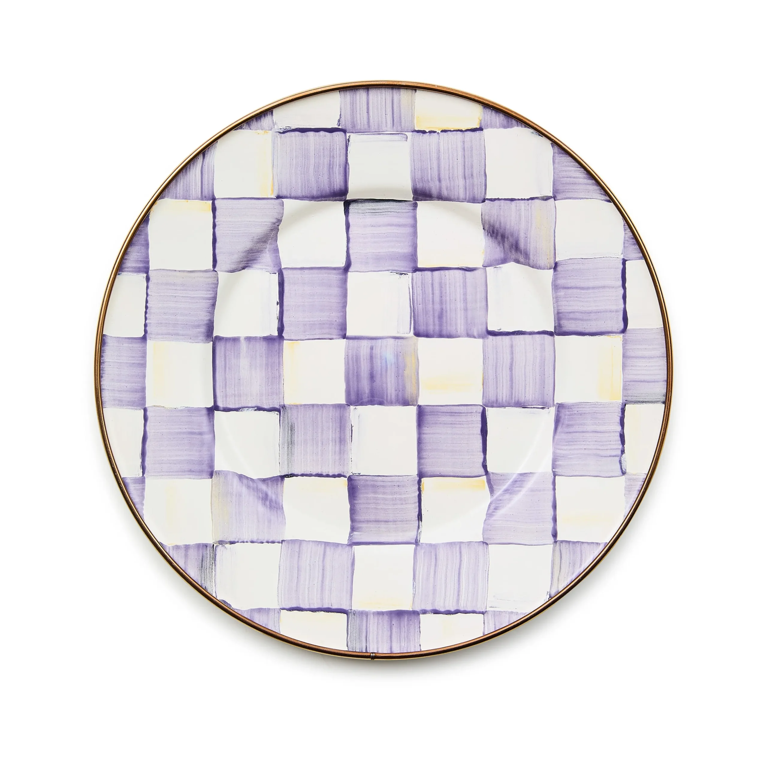 Violet Check Salad/Dessert Plate