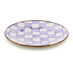 Violet Check Salad/Dessert Plate