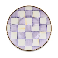 Violet Check Saucer