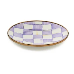 Violet Check Saucer
