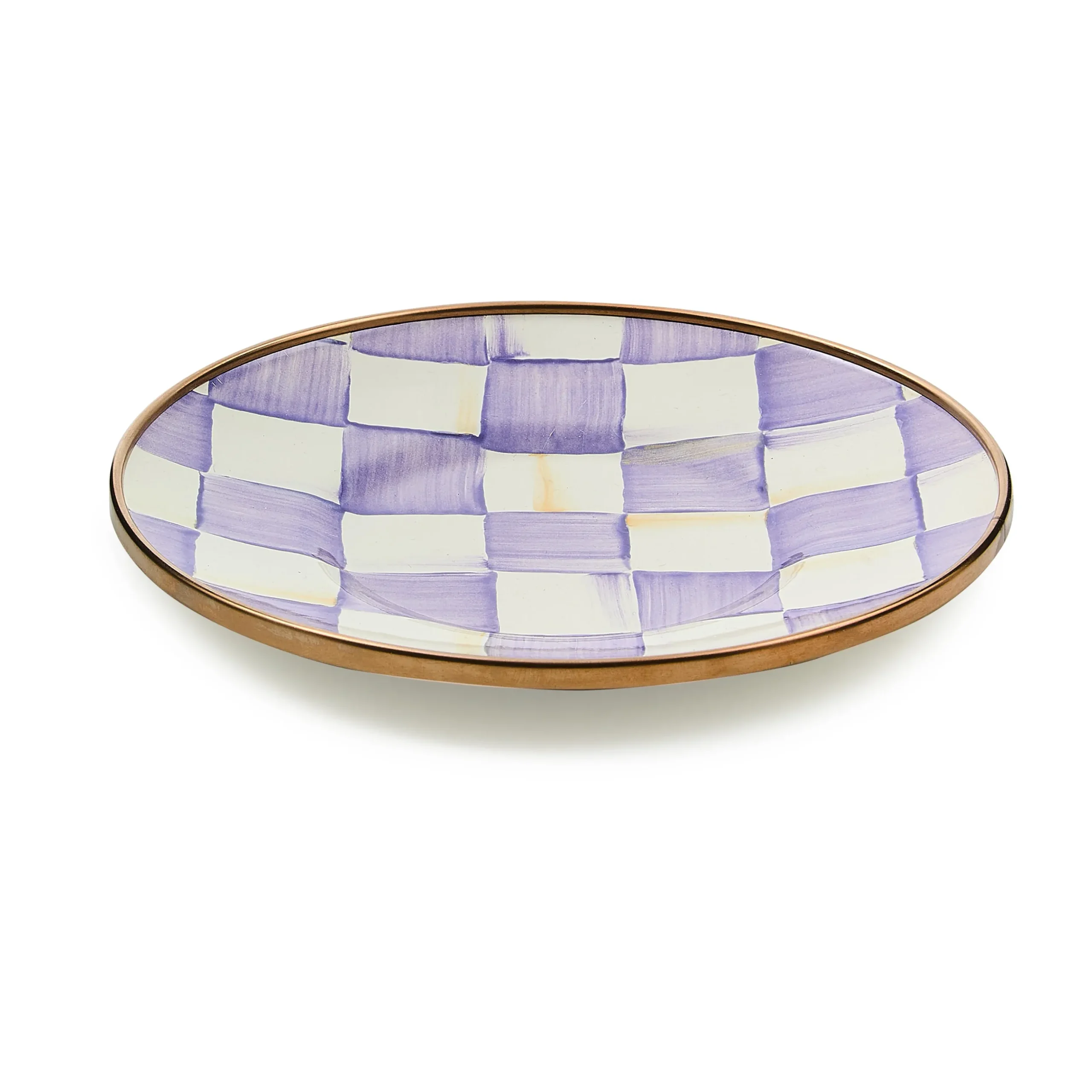 Violet Check Saucer