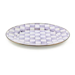 Violet Check Serving Platter