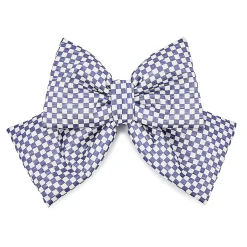 Violet Check Small Bow