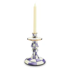 Violet Check Small Candlestick
