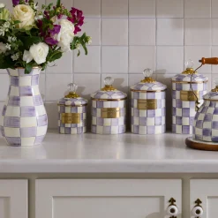 Violet Check Small Canister