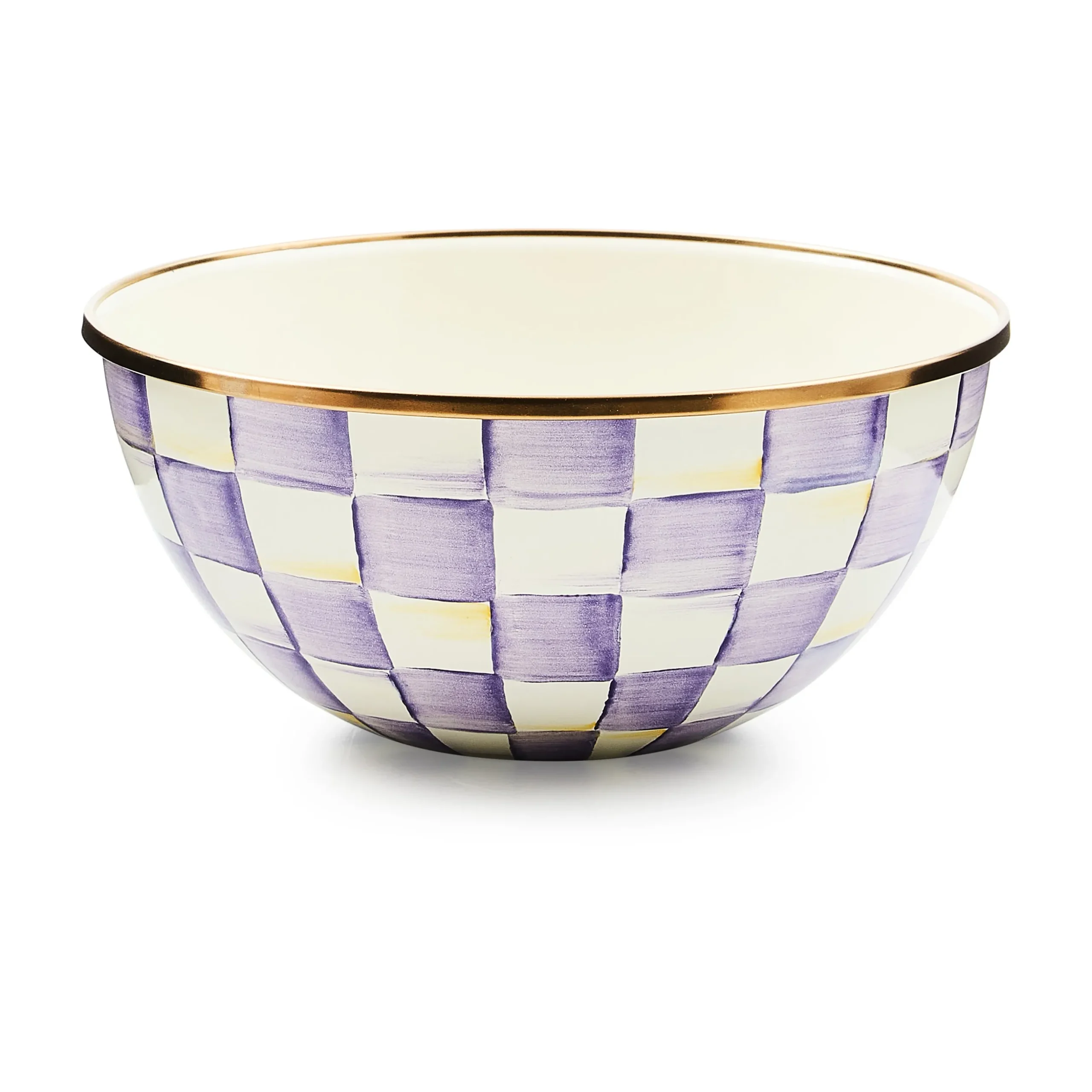 Violet Check Small Everyday Bowl