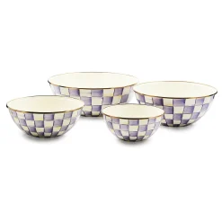 Violet Check Small Everyday Bowl