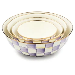 Violet Check Small Everyday Bowl