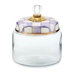 Violet Check Small Kitchen Canister
