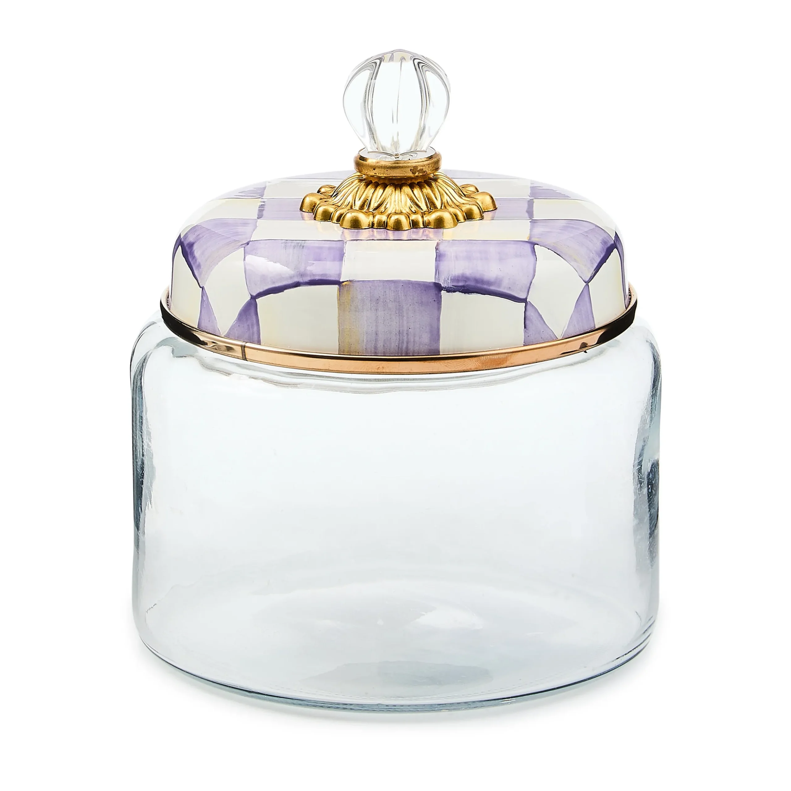 Violet Check Small Kitchen Canister