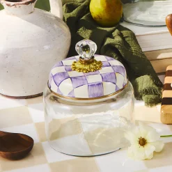 Violet Check Small Kitchen Canister