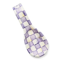 Violet Check Spoon Rest
