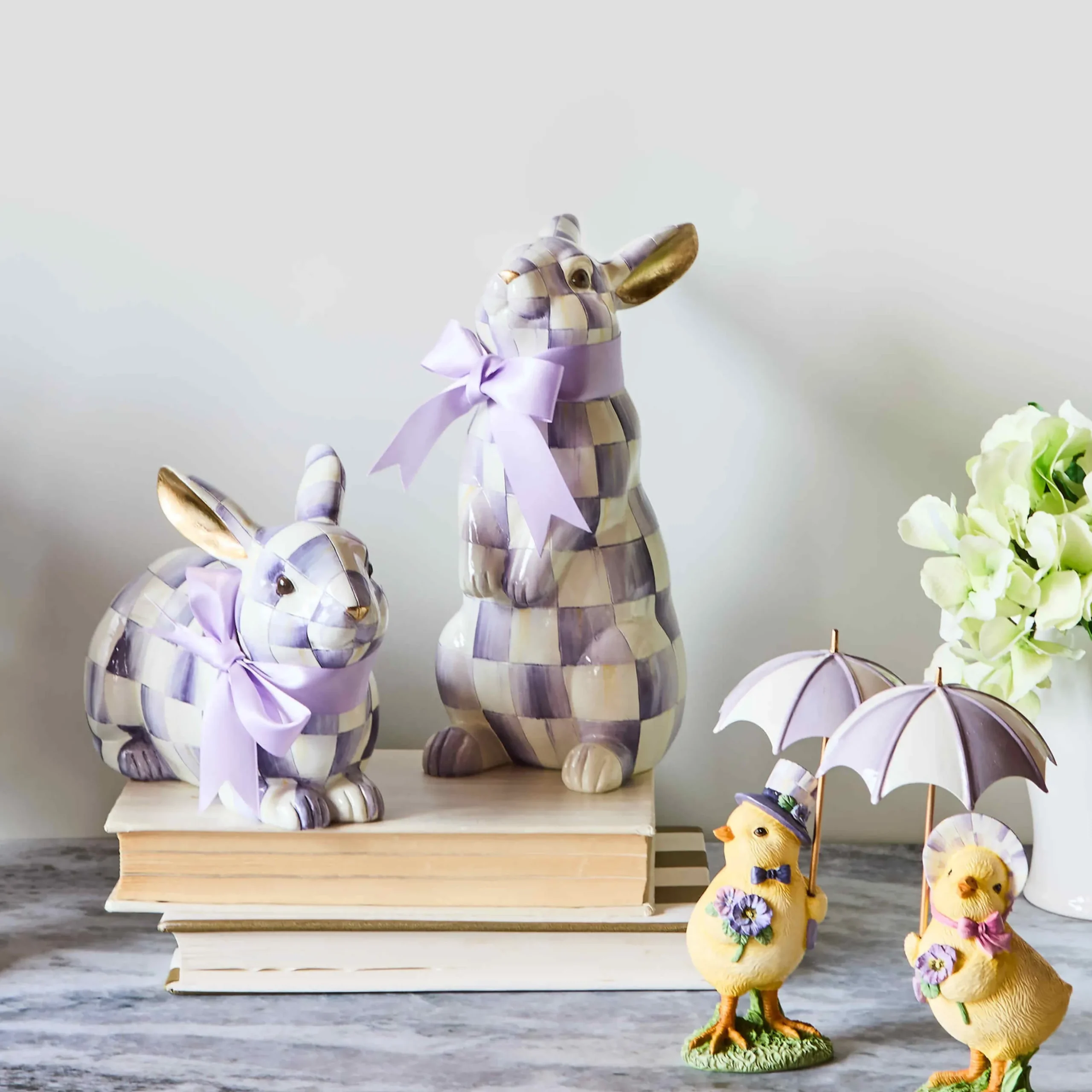 Violet Check Standing Bunny