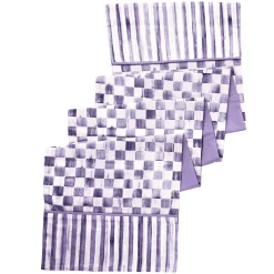 Violet Check Table Runner