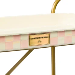 Violet Check 2-Tier Kitchen Cart