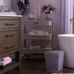 Violet Check 3-Tier Kitchen Cart