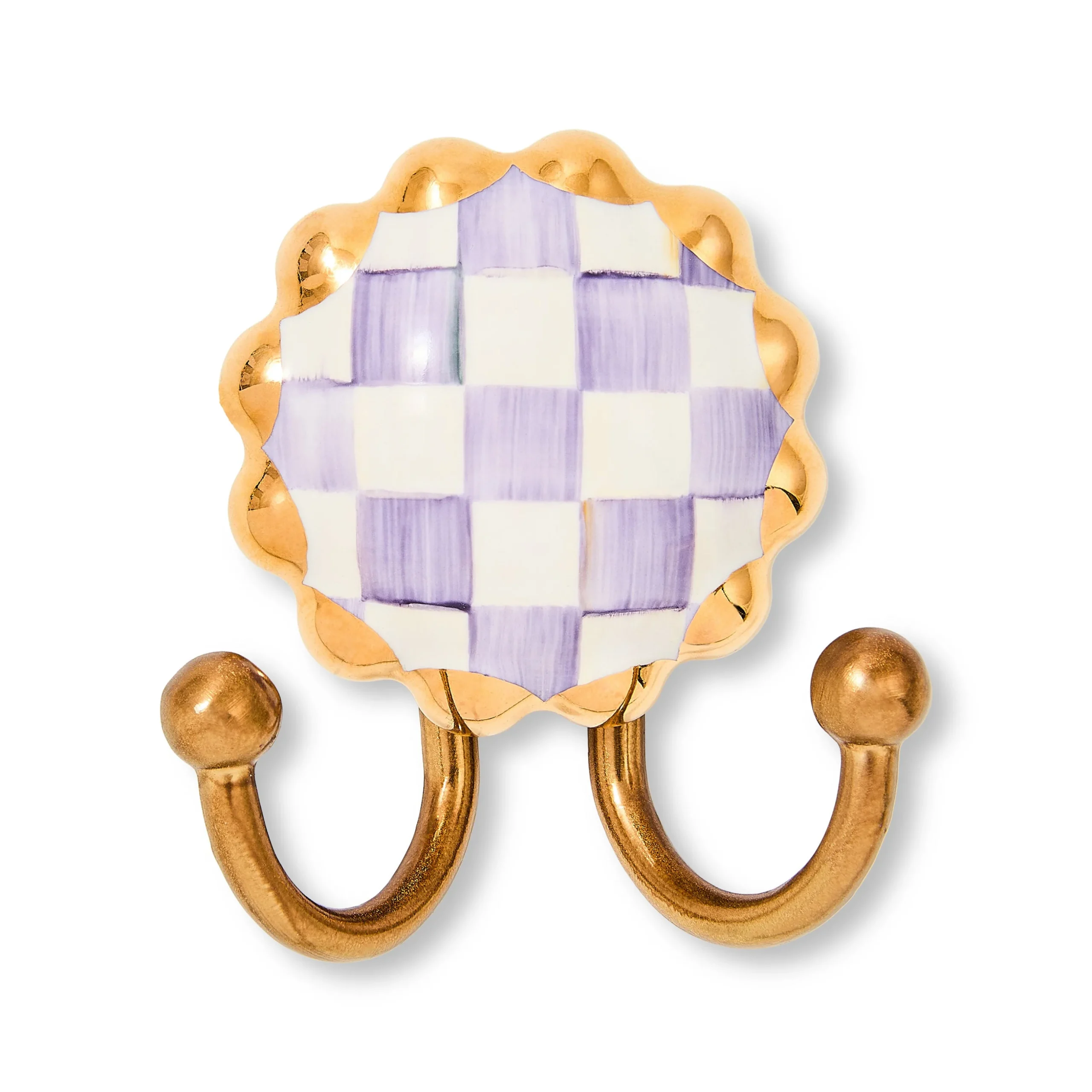 Violet Check Wall Hook