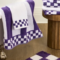 Violet Stripe Bath Towel