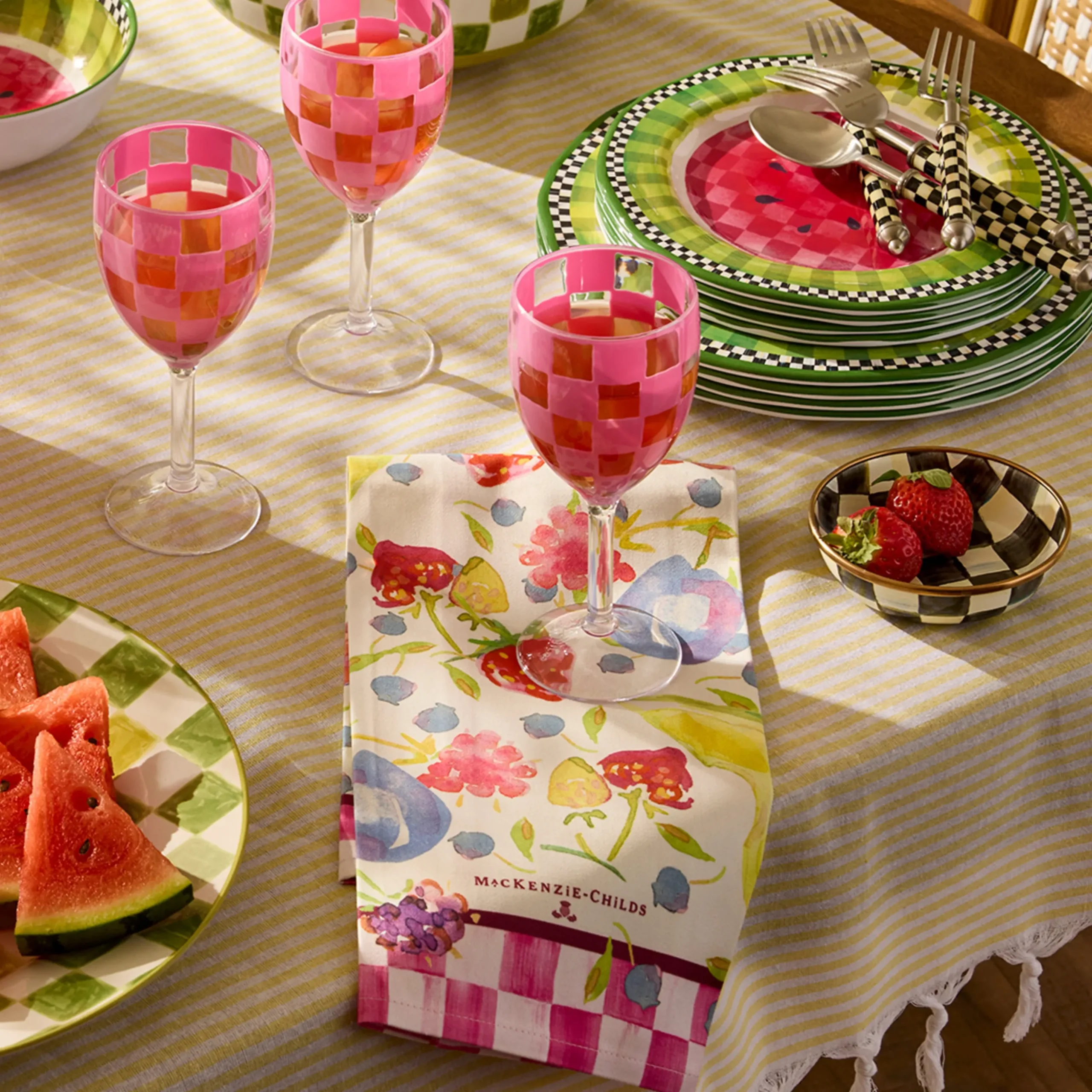 Watercolor Fruit Printed Dish Towel