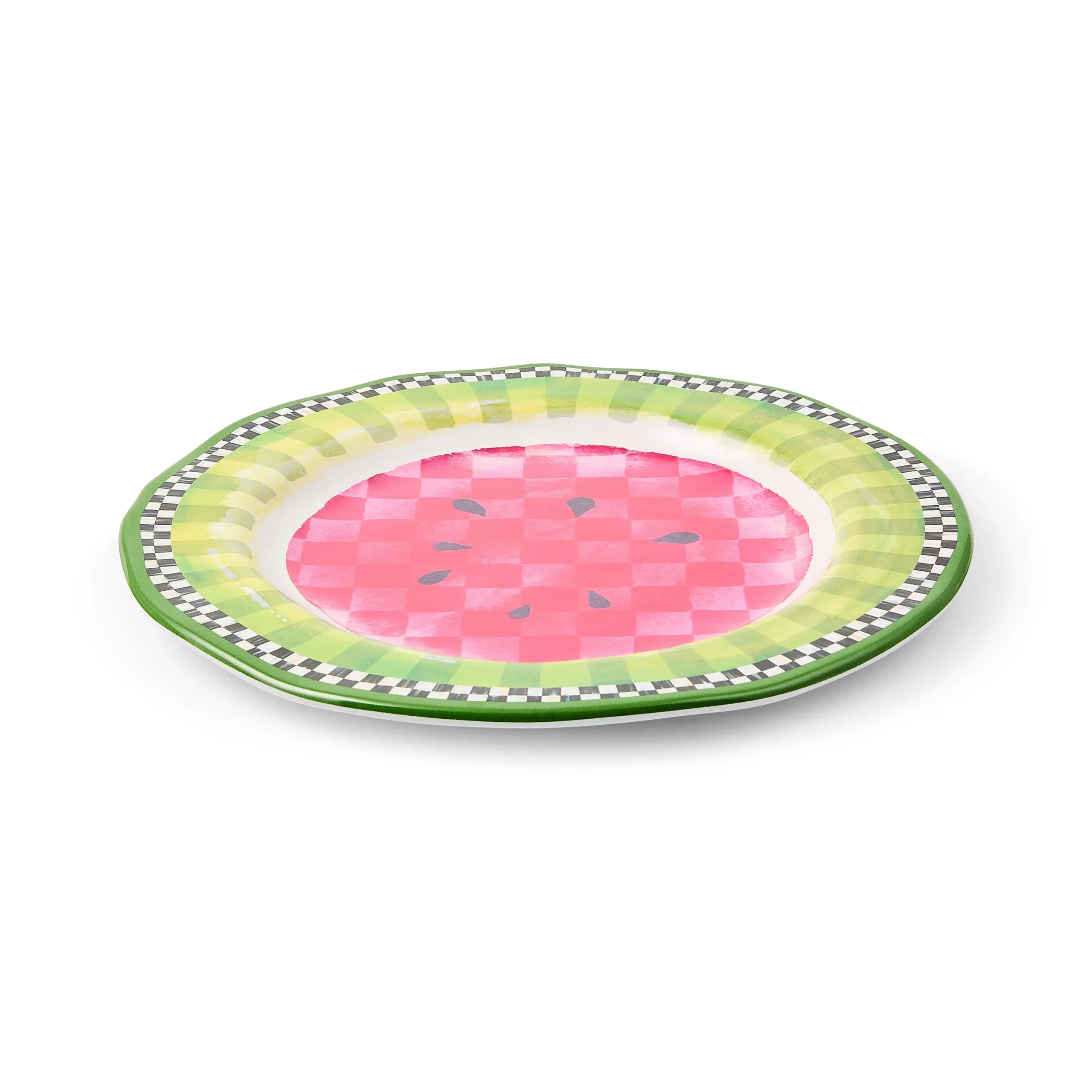 Watermelon Melamine Dinner Plates, Set of 4