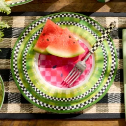 Watermelon Melamine Salad Plates, Set of 4