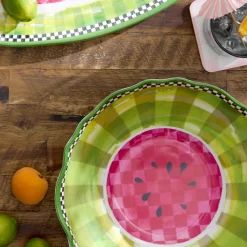 Watermelon Melamine Serving Bowl