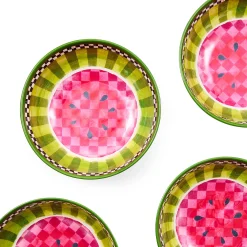 Watermelon Melamine Small Bowls, Set of 4