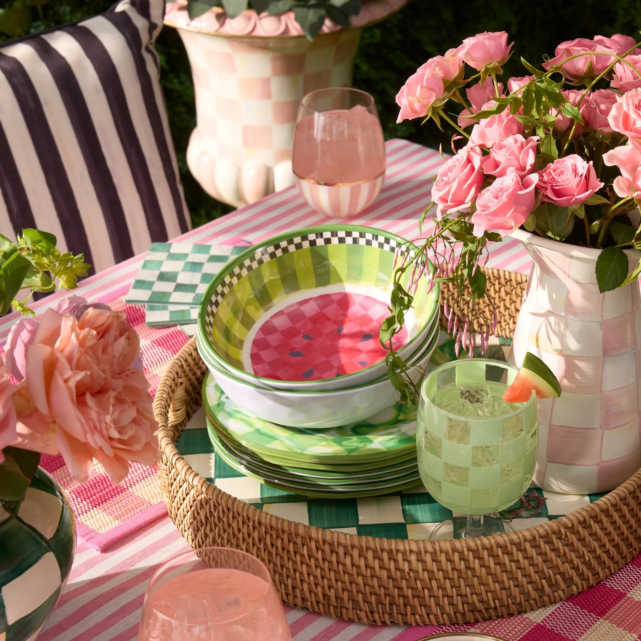 Watermelon Melamine Small Bowls, Set of 4
