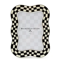 Wavy Check Silver Plated 4"x 6" Frame