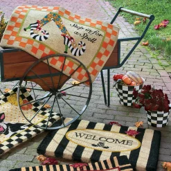 Welcome Awning Stripe Entrance Mat