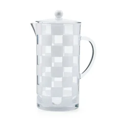 White Check Acrylic Pitcher