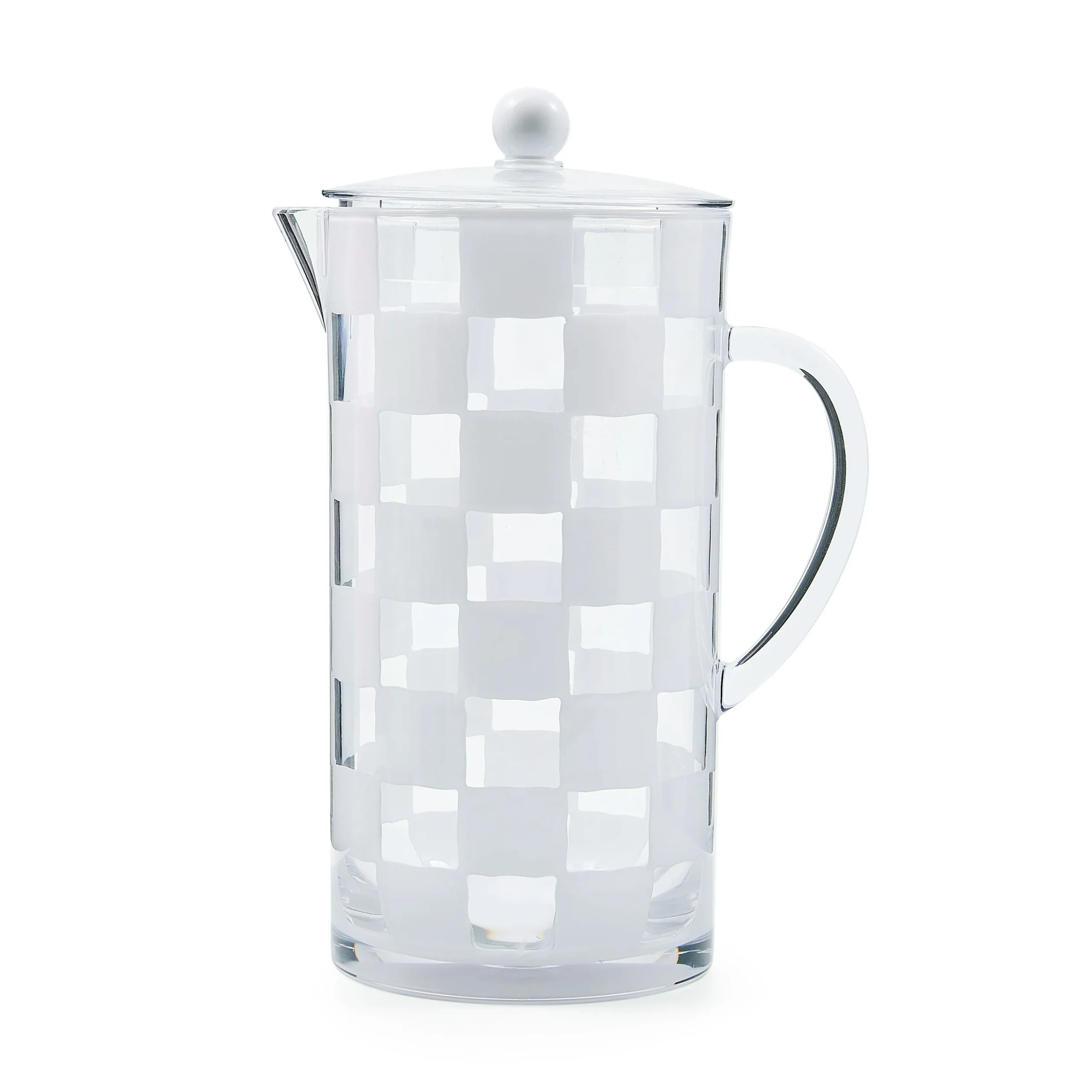 White Check Acrylic Pitcher