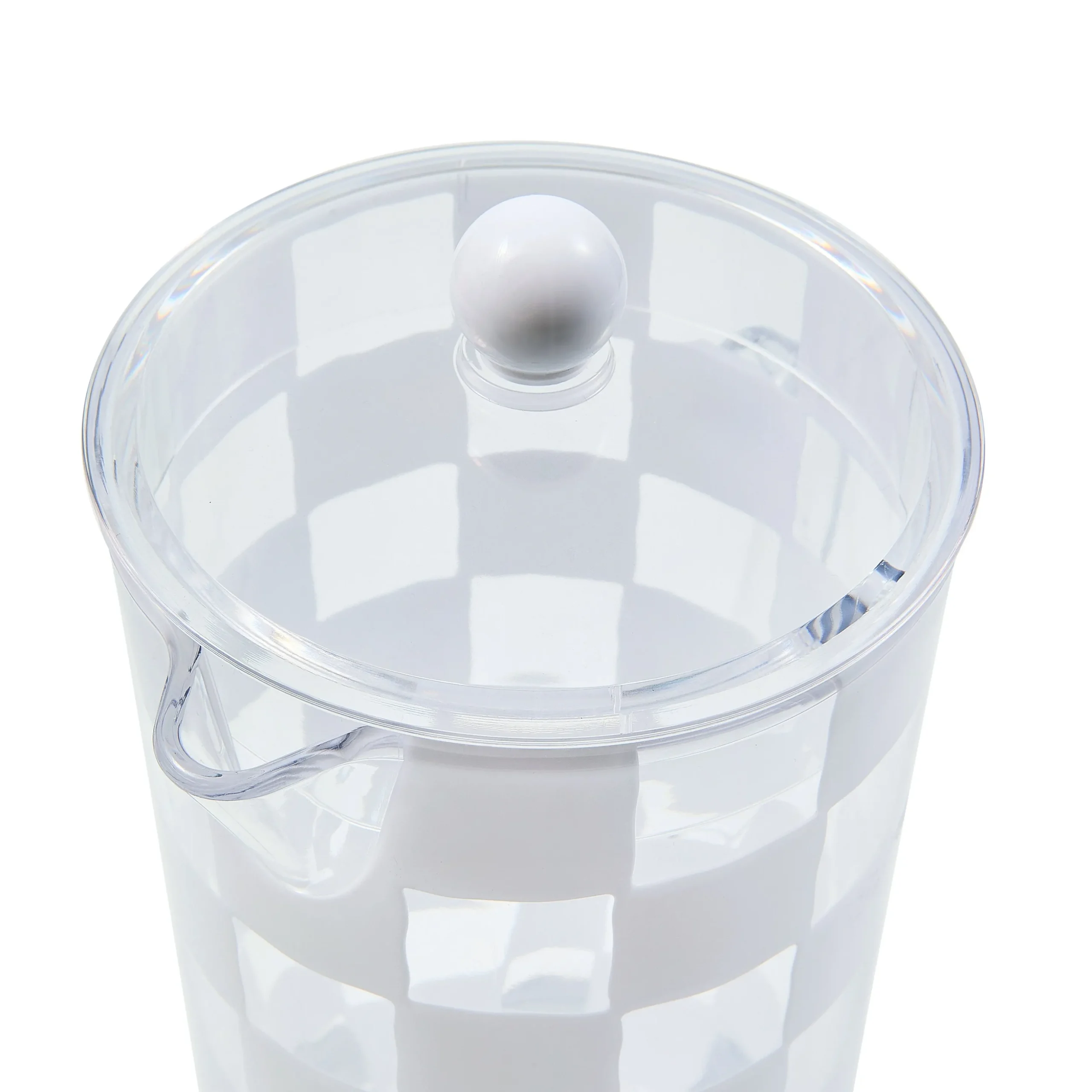 White Check Acrylic Pitcher