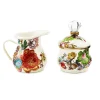 White Flower Market Creamer & Sugar Bowl Set