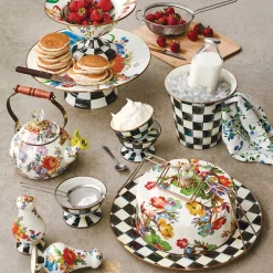 White Flower Market Large Compote