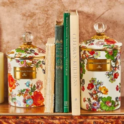 White Flower Market Medium Canister
