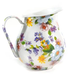 White Flower Market Pitcher