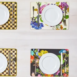 White Flower Market Placemats, Set of 4