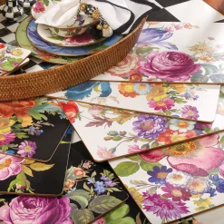 White Flower Market Placemats, Set of 4