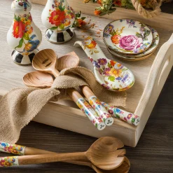 White Flower Market Spoon Rest