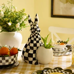 White Rabbit Ceramic Large Bunny Vase