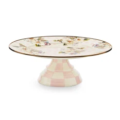 Wildflowers Pink Large Pedestal Platter