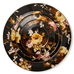 Wild Rose Brown Charger Plate
