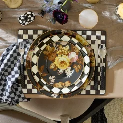 Wild Rose Brown Charger Plate