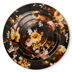 Wild Rose Brown Dinner Plate