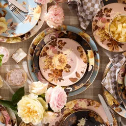 Wild Rose Brown Dinner Plate