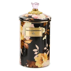 Wild Rose Brown Large Canister