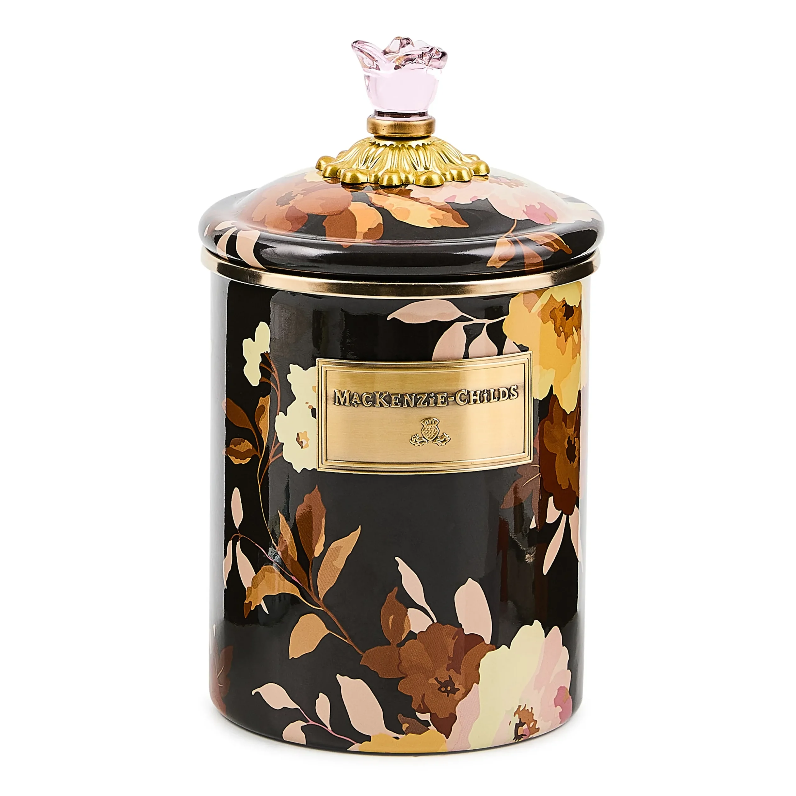 Wild Rose Brown Medium Canister